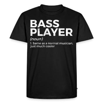 Musicien de guitare basse - T-shirt Premium bio Homme - noir - Devant - Nico (187cm)