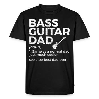 Musicien de guitare basse - T-shirt Premium bio Homme - noir - Devant - Nico (187cm)