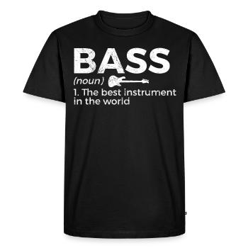 Musicien de guitare basse - T-shirt Premium bio Homme - noir - Devant - Nico (187cm)