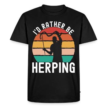 Herpétologie attrape-serpents - T-shirt Premium bio Homme - noir - Devant - Nico (187cm)