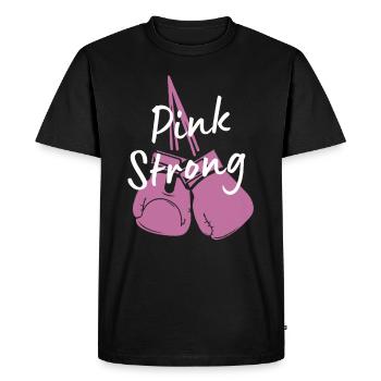 Cadeau Cancer du sein Cancer du sein Rose - T-shirt Premium bio Homme - noir - Devant - Nico (187cm)