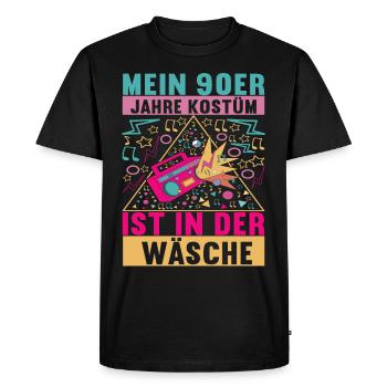 90s 90s 90s Party - Men's Premium Organic T-Shirt - black - Front - Nico (187cm)