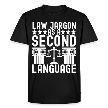 Étudiant en droit Juge Procureur - T-shirt Premium bio Homme - noir - Devant - Nico (187cm)