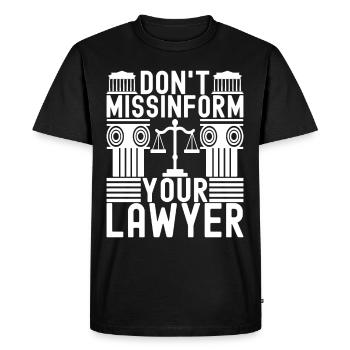 Étudiant en droit Juge Procureur de la République - T-shirt Premium bio Homme - noir - Devant - Nico (187cm)