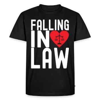 Étudiant en droit Juge Procureur de la République - T-shirt Premium bio Homme - noir - Devant - Nico (187cm)