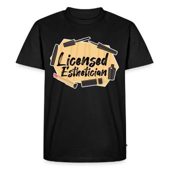 Beautician Cosmetics - Men's Premium Organic T-Shirt - black - Front - Nico (187cm)