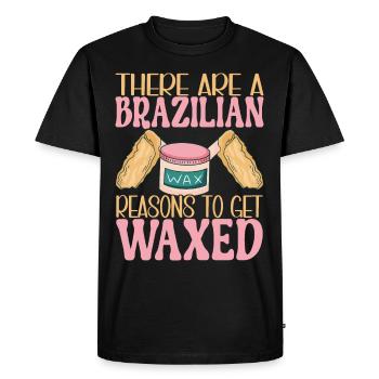 Beautician Cosmetics - Men's Premium Organic T-Shirt - black - Front - Nico (187cm)