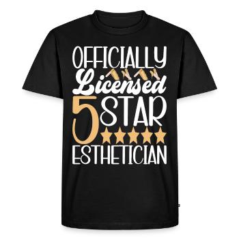 Beautician Cosmetics - Men's Premium Organic T-Shirt - black - Front - Nico (187cm)