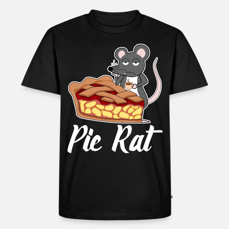 Pie Rat - Männer Premium Bio T-Shirt - Schwarz