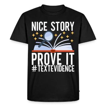 Professeur d’anglais Englisch Lehrer - T-shirt Premium bio Homme - noir - Devant - Nico (187cm)