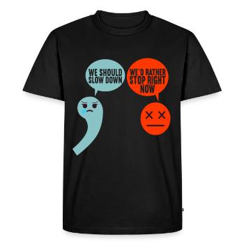 Professeur d’anglais Englisch Lehrer - T-shirt Premium bio Homme - noir - Devant - Nico (187cm)