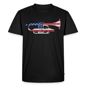 Musicien Mellophone - T-shirt Premium bio Homme - noir - Devant - Nico (187cm)