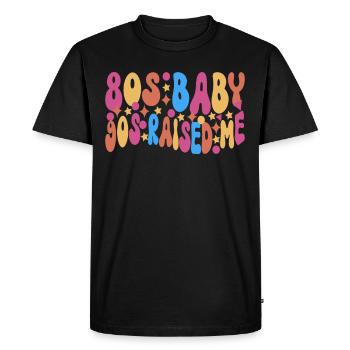 90s 90s 90s Party - Men's Premium Organic T-Shirt - black - Front - Nico (187cm)
