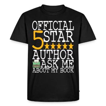 Auteur Écrivain Écrivain - T-shirt Premium bio Homme - noir - Devant - Nico (187cm)