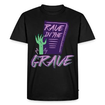 Rave In The Grave Zombie Party - Men's Premium Organic T-Shirt - black - Front - Nico (187cm)