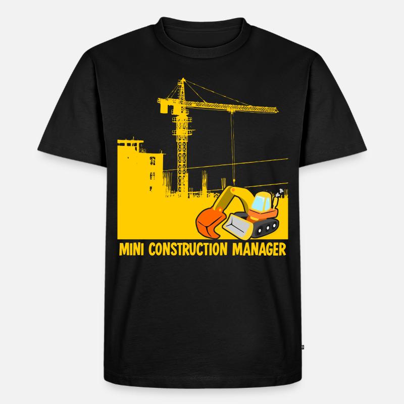 Bagger Baustelle Bauleiter Baggerfahrer - Männer Premium Bio T-Shirt - Schwarz