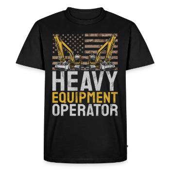 Funny construction workers & construction site excavator drivers - Men's Premium Organic T-Shirt - black - Front - Nico (187cm)