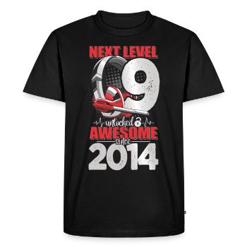 Level Unlocked 9 Years Old 2014 Headset Gaming - Men's Premium Organic T-Shirt - black - Front - Nico (187cm)