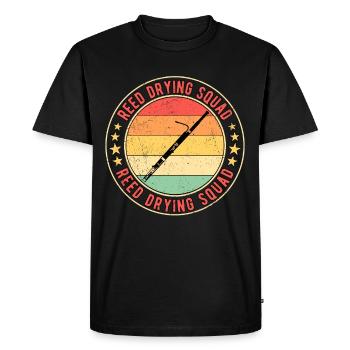 Basson Bassoniste Reed Drying Squad - T-shirt Premium bio Homme - noir - Devant - Nico (187cm)