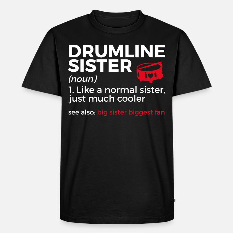 Drumline Trommeln Geschenk - Männer Premium Bio T-Shirt - Schwarz
