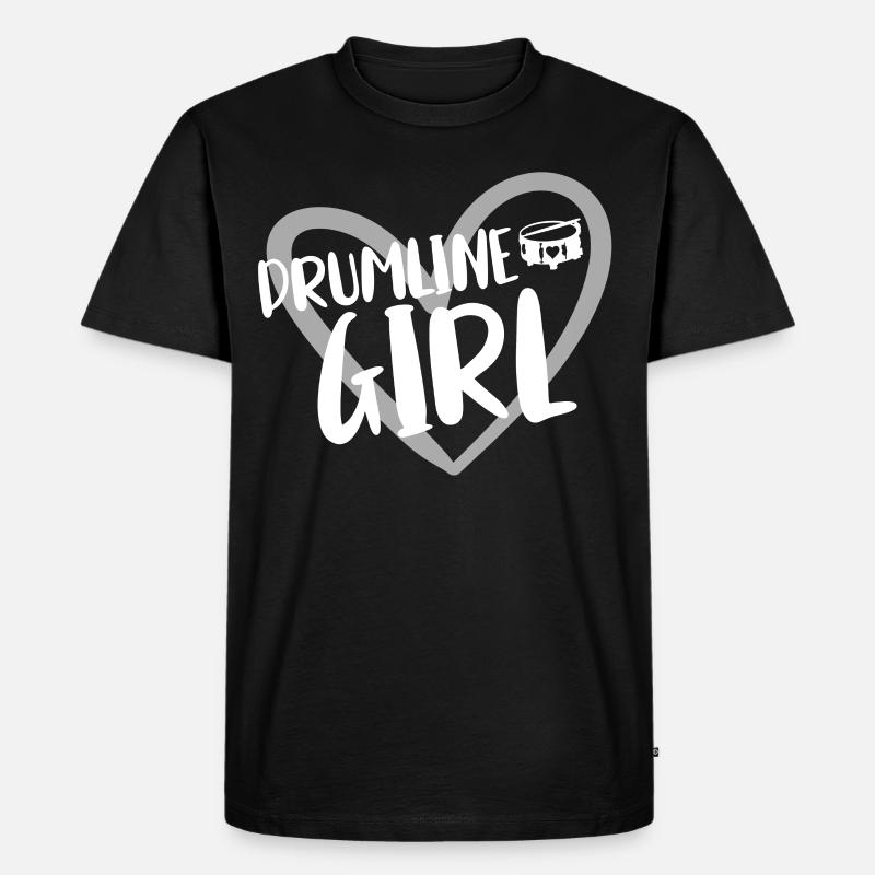 Drumline Trommeln Geschenk - Männer Premium Bio T-Shirt - Schwarz