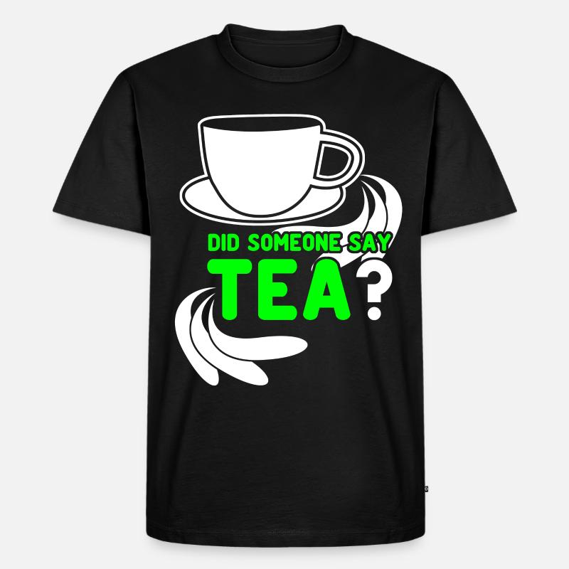 Teetrinker Tee Tasse Teebeutel Teetasse - Männer Premium Bio T-Shirt - Schwarz