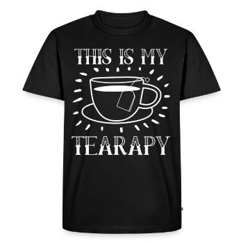 Tea Drinker Teacup Tea Bags Tea - Men's Premium Organic T-Shirt - black - Front - Nico (187cm)