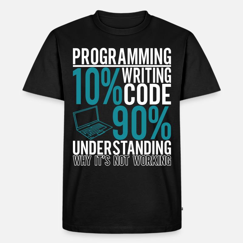 Programmierer Informatiker - Männer Premium Bio T-Shirt - Schwarz