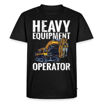 Funny construction workers & construction site excavator drivers - Men's Premium Organic T-Shirt - black - Front - Nico (187cm)