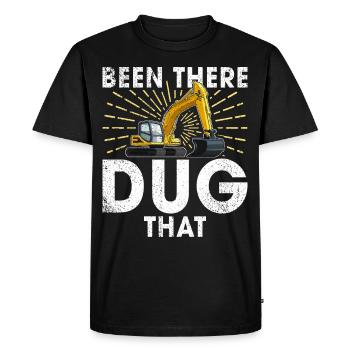 Funny construction workers & construction site excavator drivers - Men's Premium Organic T-Shirt - black - Front - Nico (187cm)
