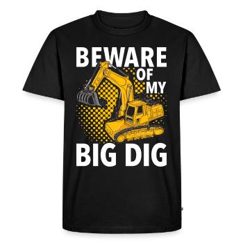 Funny construction workers & construction site excavator drivers - Men's Premium Organic T-Shirt - black - Front - Nico (187cm)