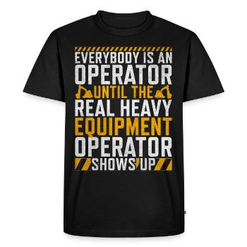 Funny construction workers & construction site excavator drivers - Men's Premium Organic T-Shirt - black - Front - Nico (187cm)
