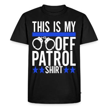 Police Policeman - Men's Premium Organic T-Shirt - black - Front - Nico (187cm)