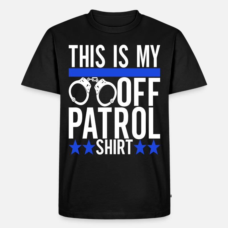 Polizei Polizist - Männer Premium Bio T-Shirt - Schwarz