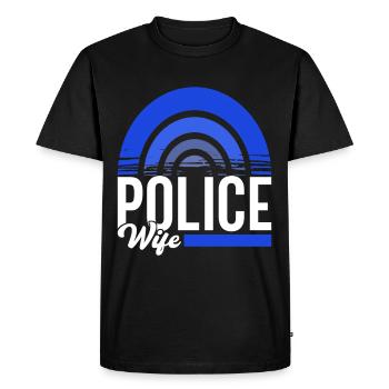 Police Policeman - Men's Premium Organic T-Shirt - black - Front - Nico (187cm)