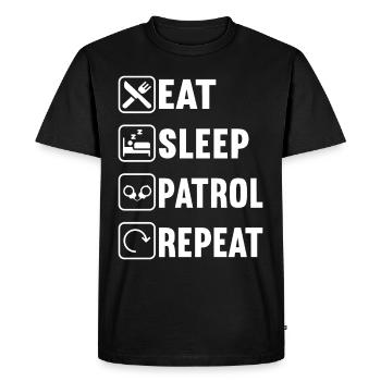 Police Policeman - Men's Premium Organic T-Shirt - black - Front - Nico (187cm)