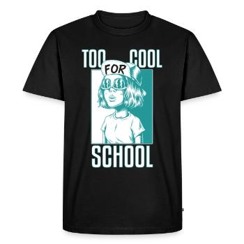 Too Cool For High School - Men's Premium Organic T-Shirt - black - Front - Nico (187cm)