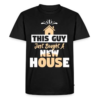 This Guy Just Bought A New House - Men's Premium Organic T-Shirt - black - Front - Nico (187cm)