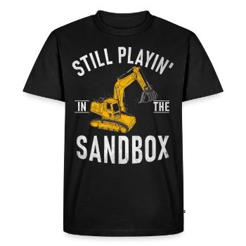 Funny construction workers & construction site excavator drivers - Men's Premium Organic T-Shirt - black - Front - Nico (187cm)
