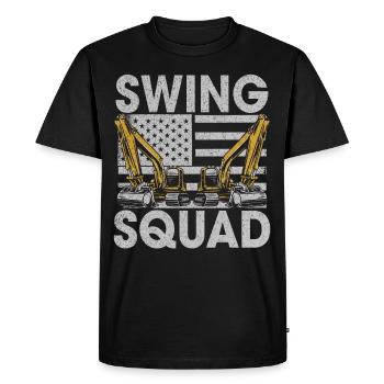 Funny construction workers & construction site excavator drivers - Men's Premium Organic T-Shirt - black - Front - Nico (187cm)