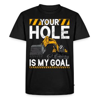 Funny construction workers & construction site excavator drivers - Men's Premium Organic T-Shirt - black - Front - Nico (187cm)