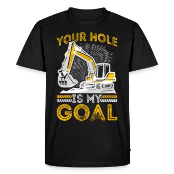 Funny construction workers & construction site excavator drivers - Men's Premium Organic T-Shirt - black - Front - Nico (187cm)