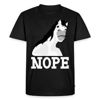 Horse no protest rejection no against - Men's Premium Organic T-Shirt - black - Front - Nico (187cm)