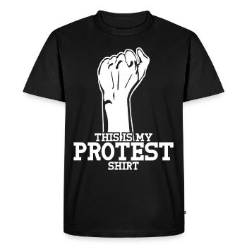Rejet de protestation Non Non - T-shirt Premium bio Homme - noir - Devant - Nico (187cm)