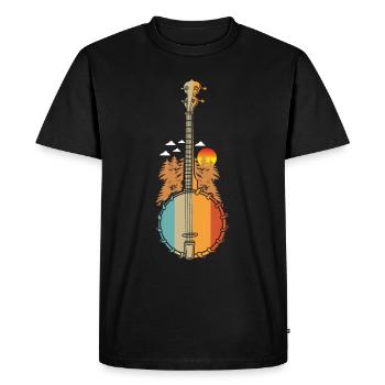 Banjo - Men's Premium Organic T-Shirt - black - Front - Nico (187cm)
