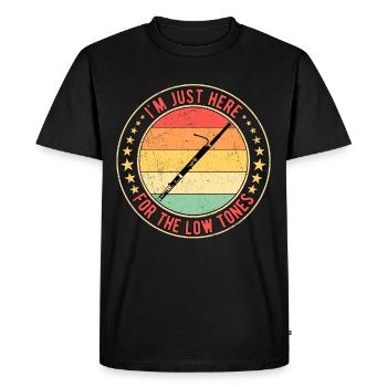 Bassoon Bassoonist Just Here For The Low Tones - Men's Premium Organic T-Shirt - black - Front - Nico (187cm)