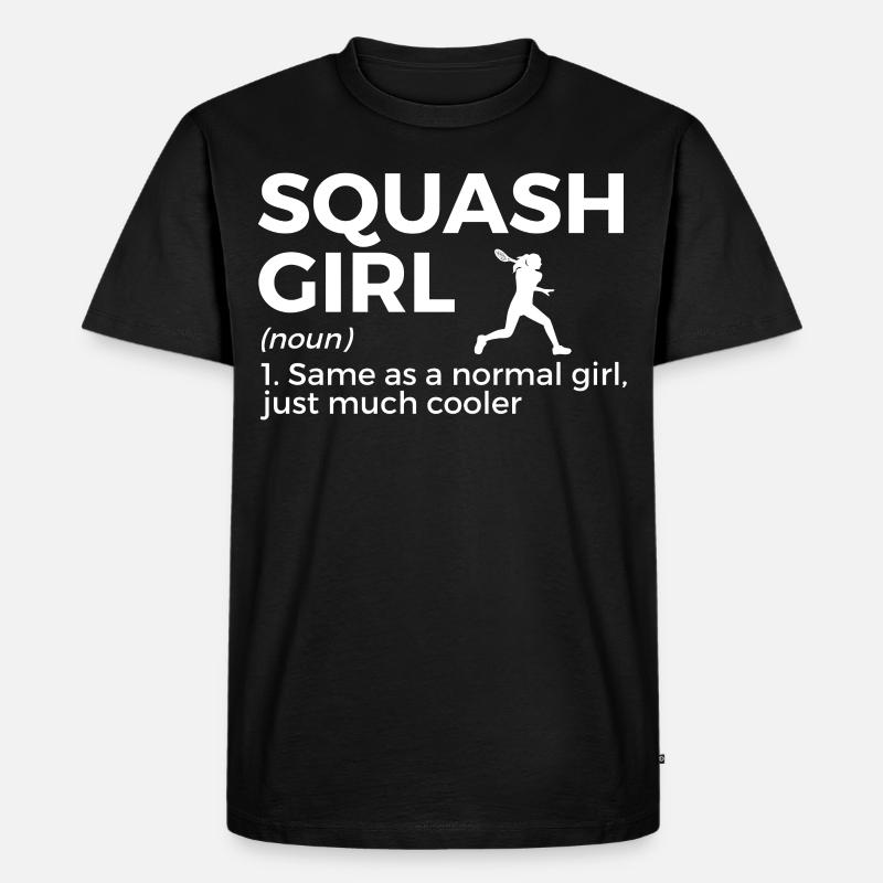 Squash Spieler - Männer Premium Bio T-Shirt - Schwarz
