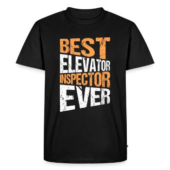 Elevator mechanic Elevator fitter - Men's Premium Organic T-Shirt - black - Front - Nico (187cm)