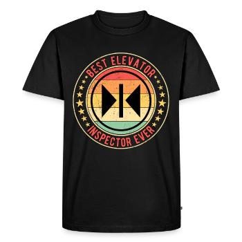 Elevator mechanic Elevator fitter - Men's Premium Organic T-Shirt - black - Front - Nico (187cm)