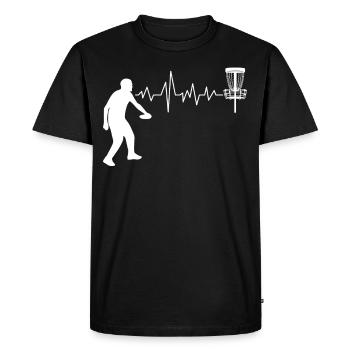 Disc golf Frisbee Frisbeesport Discgolf - Men's Premium Organic T-Shirt - black - Front - Nico (187cm)